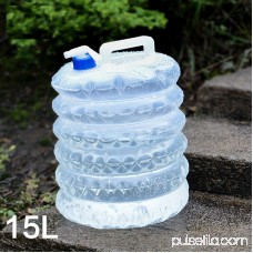 5L Collapsible Foldable Water Container Camping Emergency Survival Water Storage Carrier Bag with Tap Color:white
